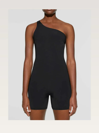 Single Shoulder Active Romper — styled showcase — Livostyle