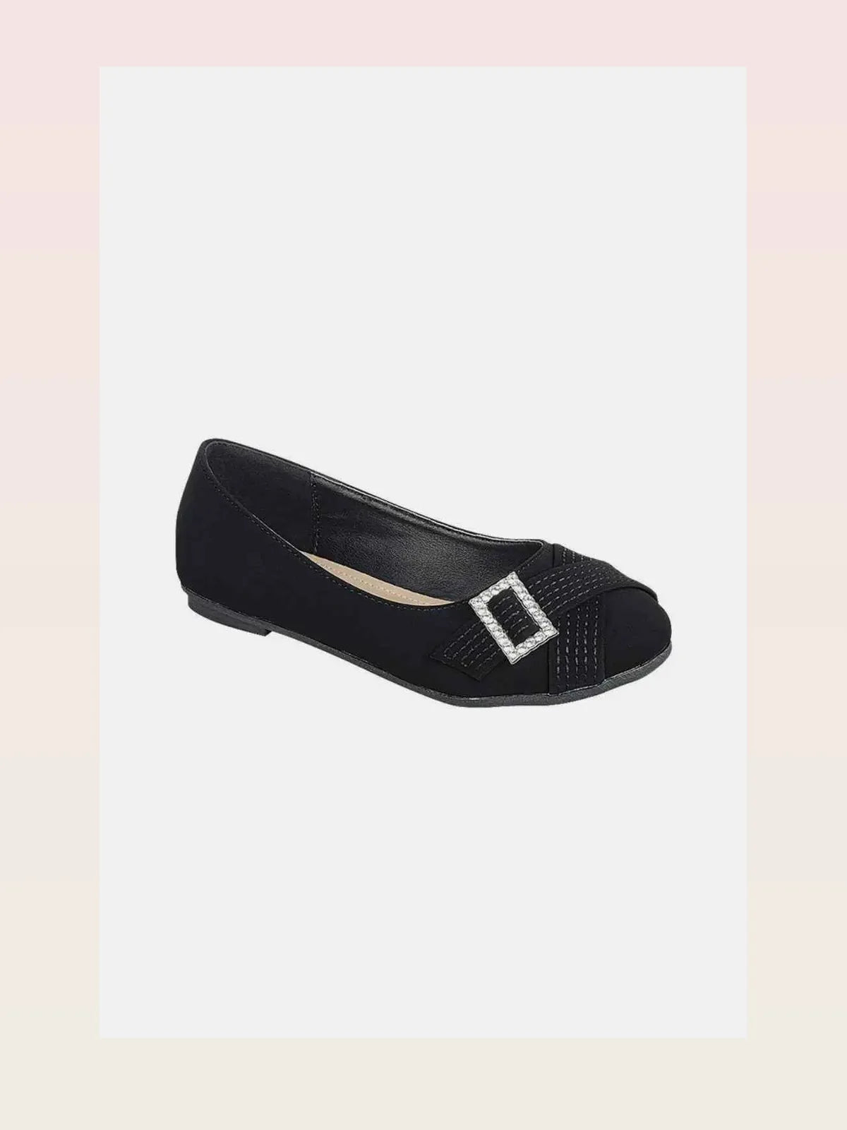 Glamorous Rhinestone Buckle Ballet Flats for All Occasions — styled showcase — Livostyle