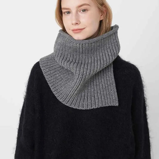 Slit Pullover Knit Scarf — square view — Livostyle