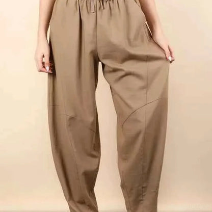 Women's High-Rise Wide Leg Linen Blend Pants — square view — Livostyle