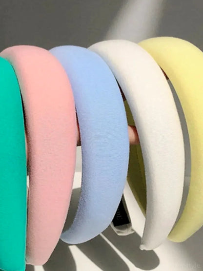 Solid Polyester Wide Headband — detail view — Livostyle
