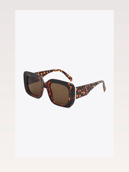 Square Polycarbonate UV400 Sunglasses — styled showcase — Livostyle