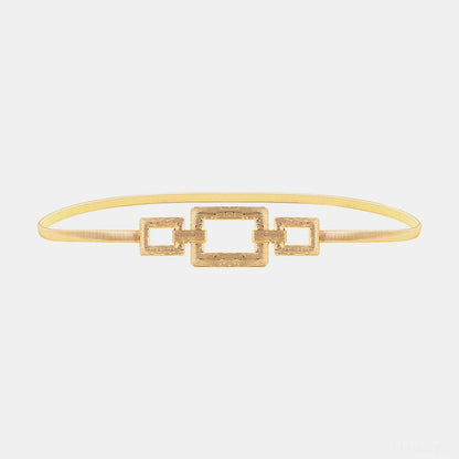 Square Shape Zinc Alloy Buckle Iron Belt — square view — Livostyle