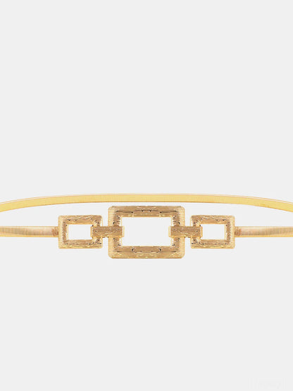 Square Shape Zinc Alloy Buckle Iron Belt — detail view — Livostyle