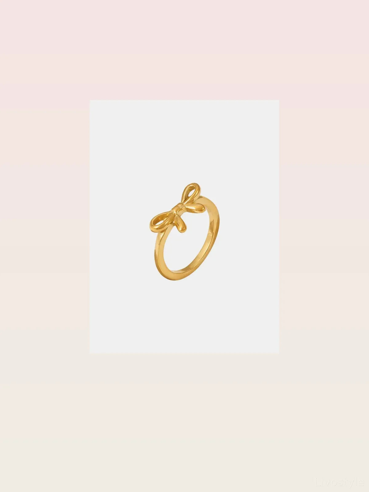 Stainless Steel Bow Ring — styled showcase — Livostyle