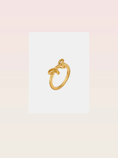Stainless Steel Bow Ring — styled showcase — Livostyle