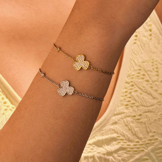 Stainless Steel Zircon Bracelet — square view — Livostyle