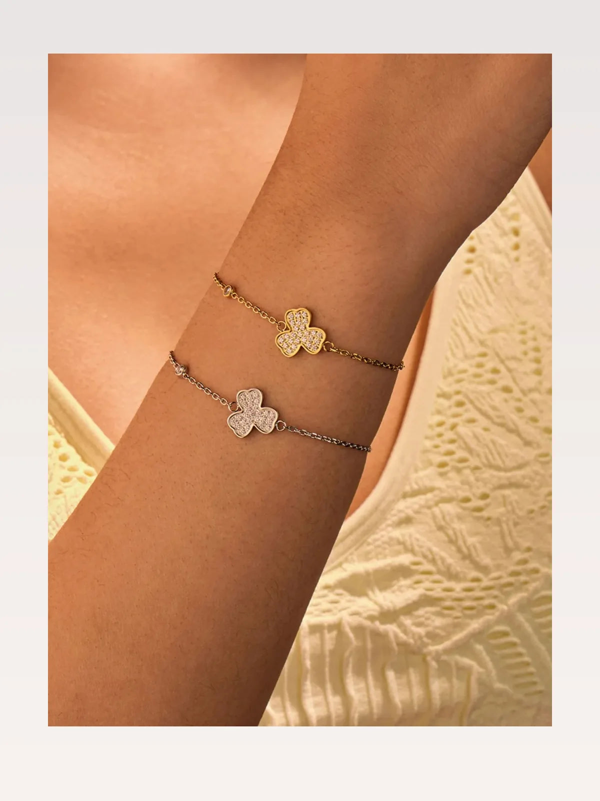 Stainless Steel Zircon Bracelet — styled showcase — Livostyle