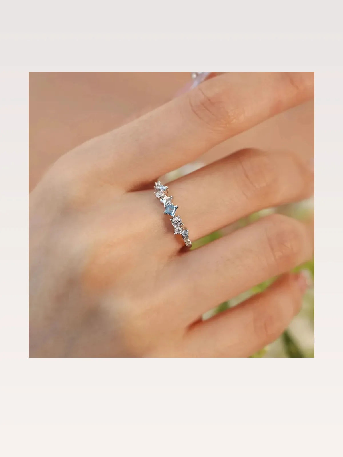 Star Inlaid Zircon Ring — styled showcase — Livostyle