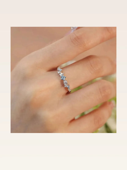 Star Inlaid Zircon Ring — styled showcase — Livostyle