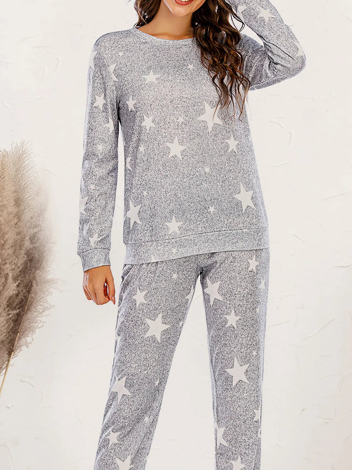 Star Top and Pants Lounge Set — detail view — Livostyle