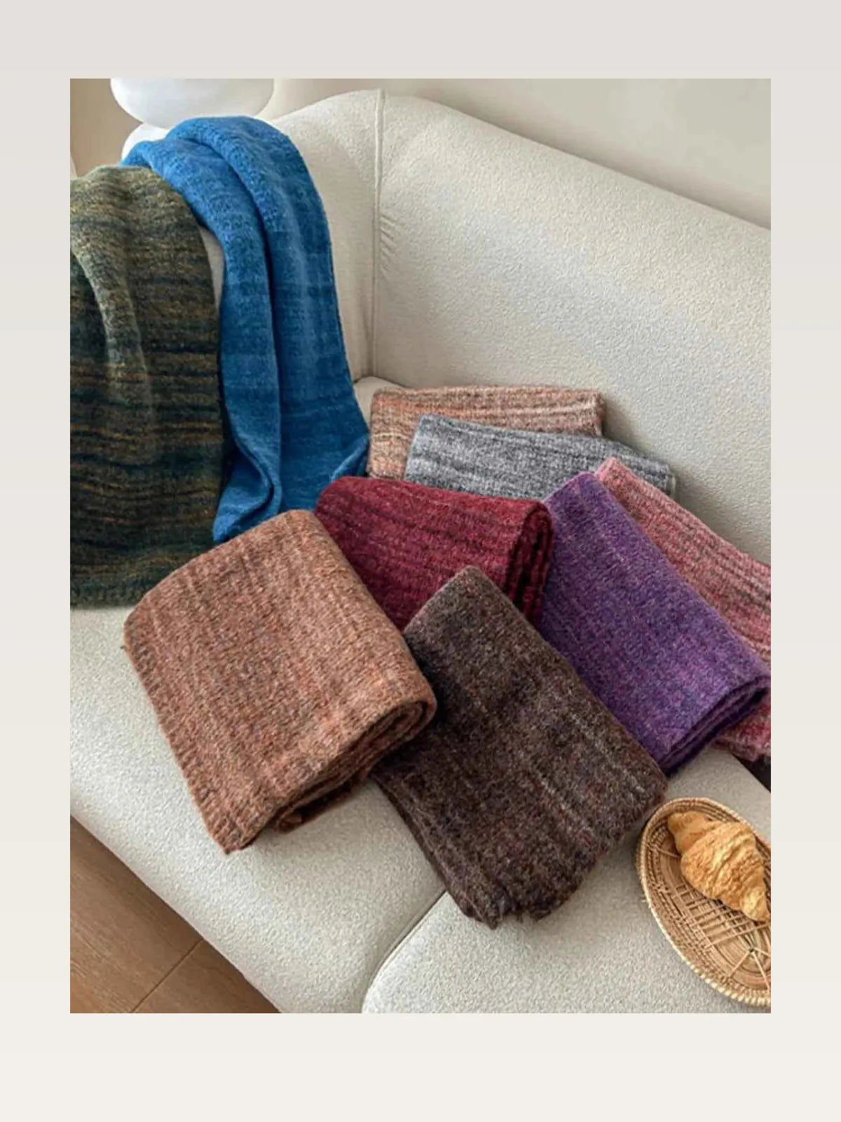 Striped Detail Knit Scarf — styled showcase — Livostyle