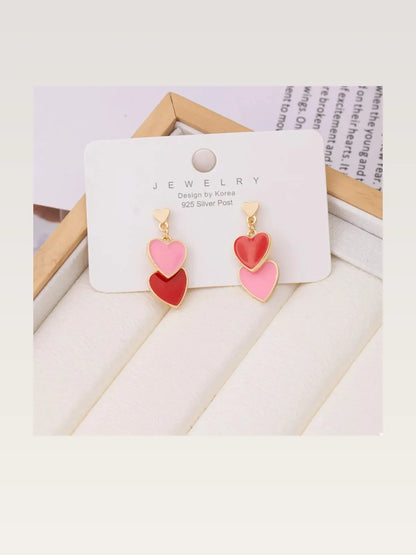 Sweet Doubl Heart Drop Earrings — styled showcase — Livostyle