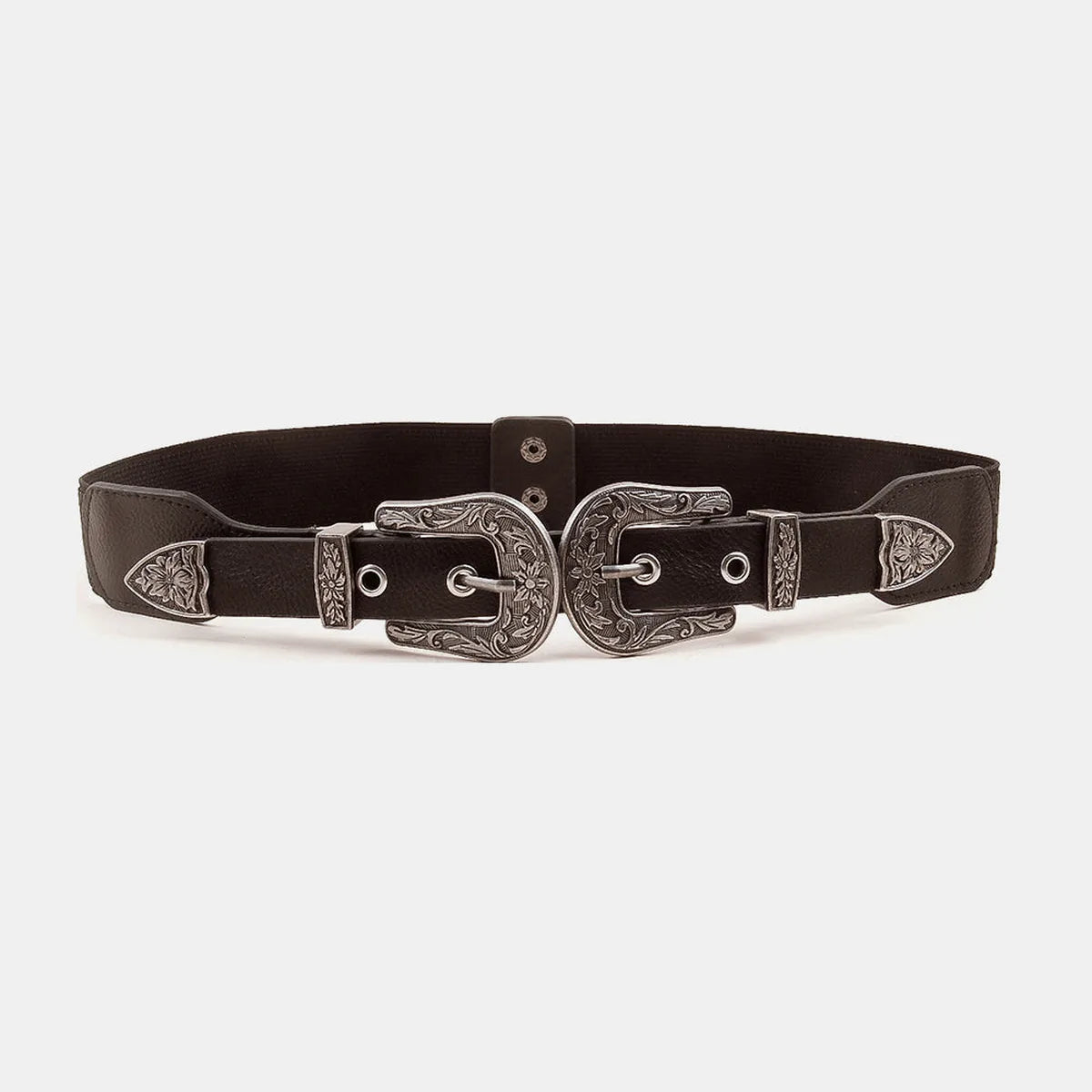 Symmetrical Zinc Alloy Buckle PU Leather Belt — square view — Livostyle