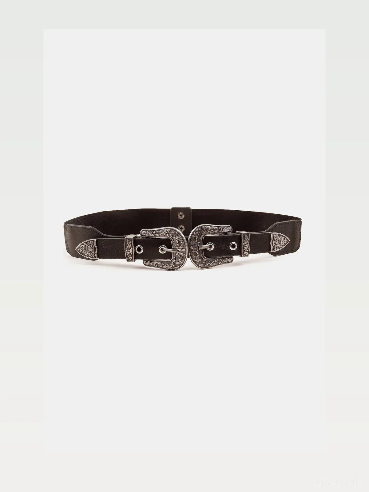 Symmetrical Zinc Alloy Buckle PU Leather Belt — styled showcase — Livostyle