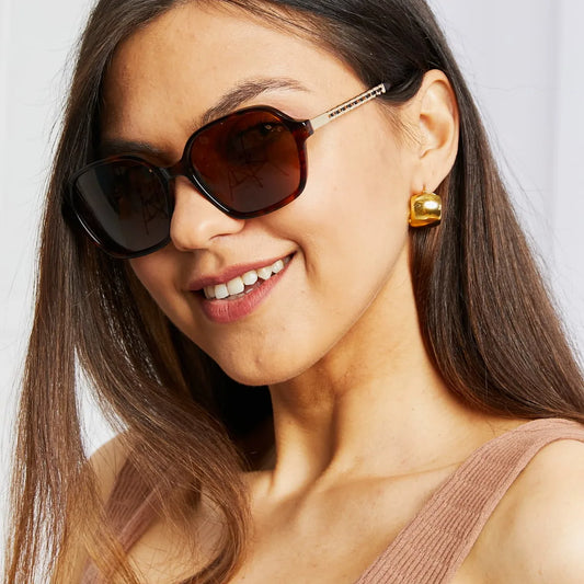 TAC Polarization Lens Full Rim Sunglasses — square view — Livostyle