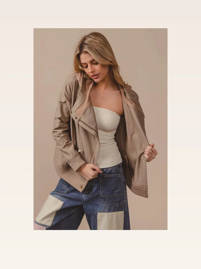 Classic Moto-inspired Textured Rider Jacket — styled showcase — Livostyle