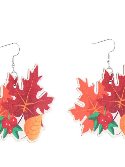 Thanksgiving Dangle Earrings — detail view — Livostyle