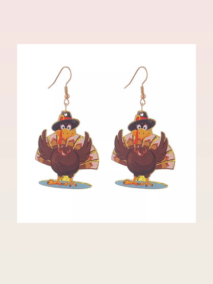 Thanksgiving Turkey Dangle Earrings — styled showcase — Livostyle