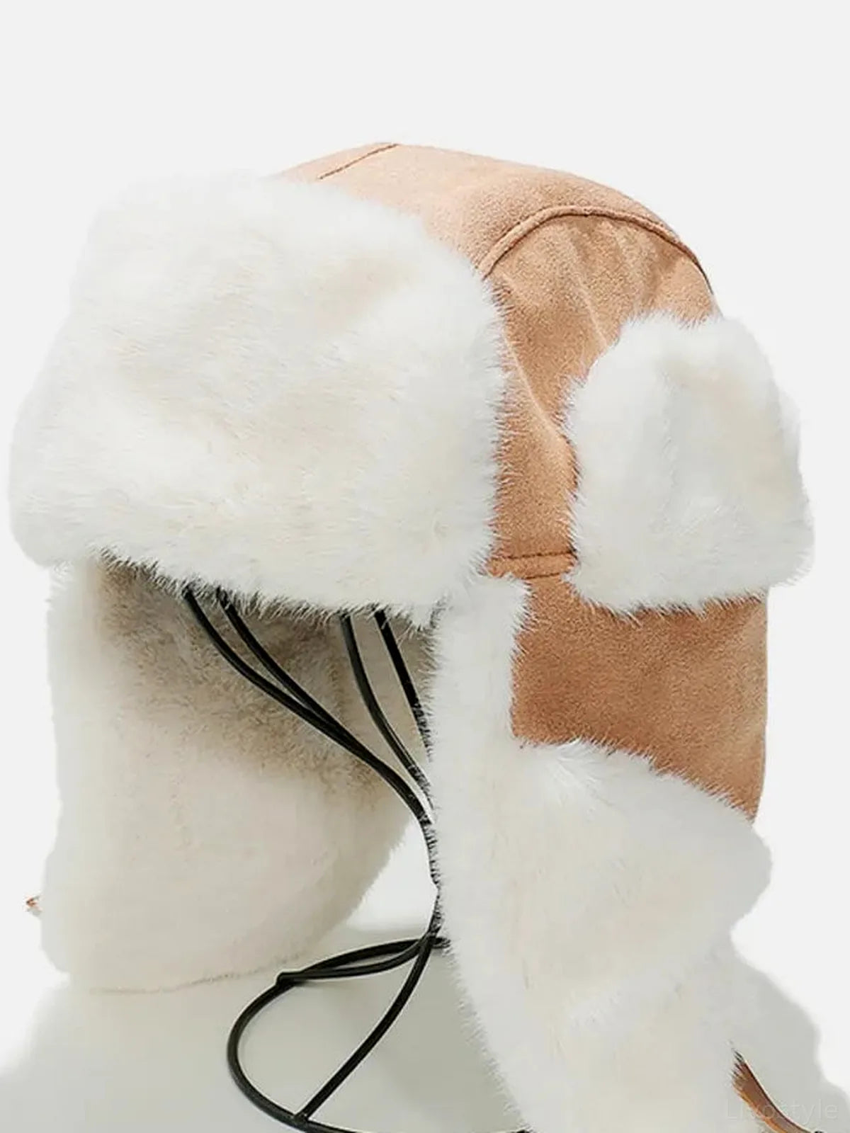 Thermal Fuzzy Earmuffs Winter Hat — detail view — Livostyle