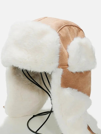 Thermal Fuzzy Earmuffs Winter Hat — detail view — Livostyle