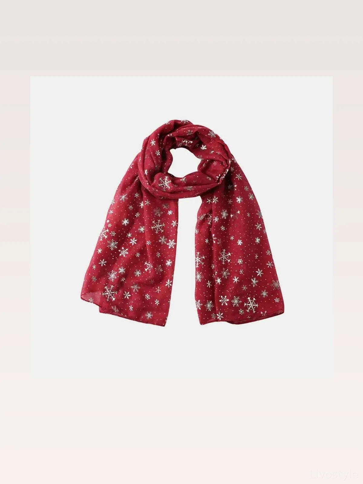 Thermal Snowflakes Polyester Scarf — styled showcase — Livostyle