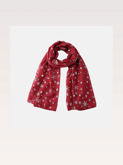Thermal Snowflakes Polyester Scarf — styled showcase — Livostyle