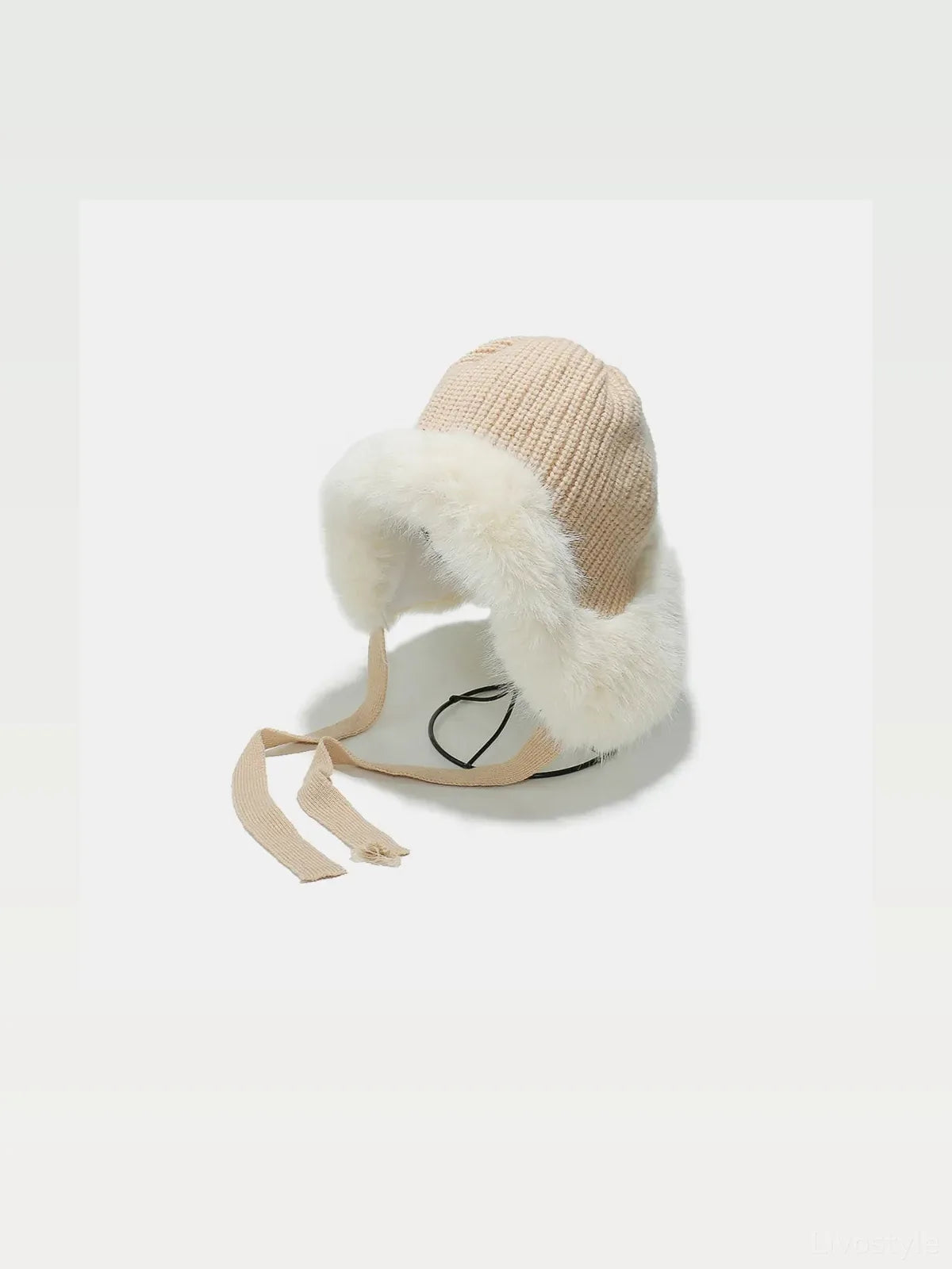 Thermal Tied Fuzzy Winter Hat — styled showcase — Livostyle