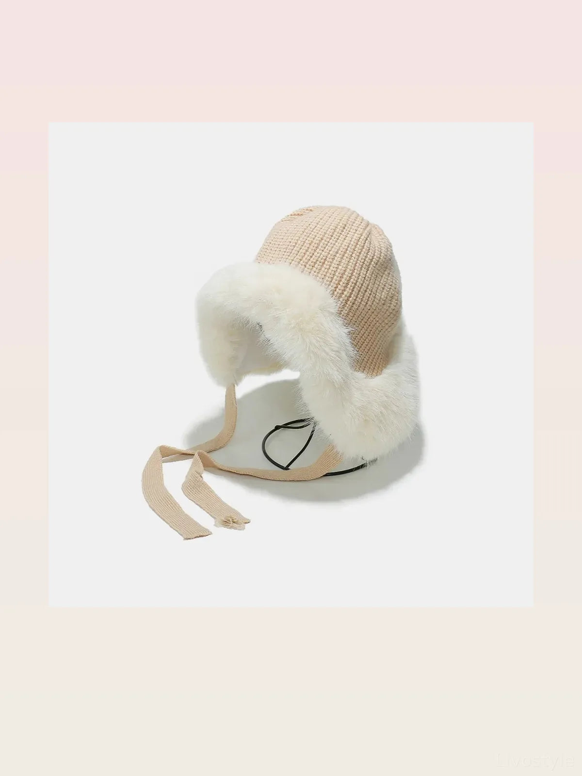 Thermal Tied Fuzzy Winter Hat — styled showcase — Livostyle