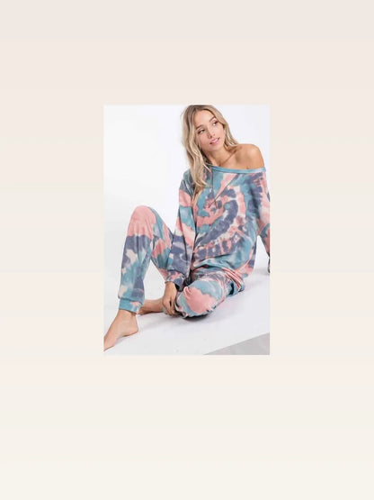 Tie Dye French Terry Casual Pants — styled showcase — Livostyle