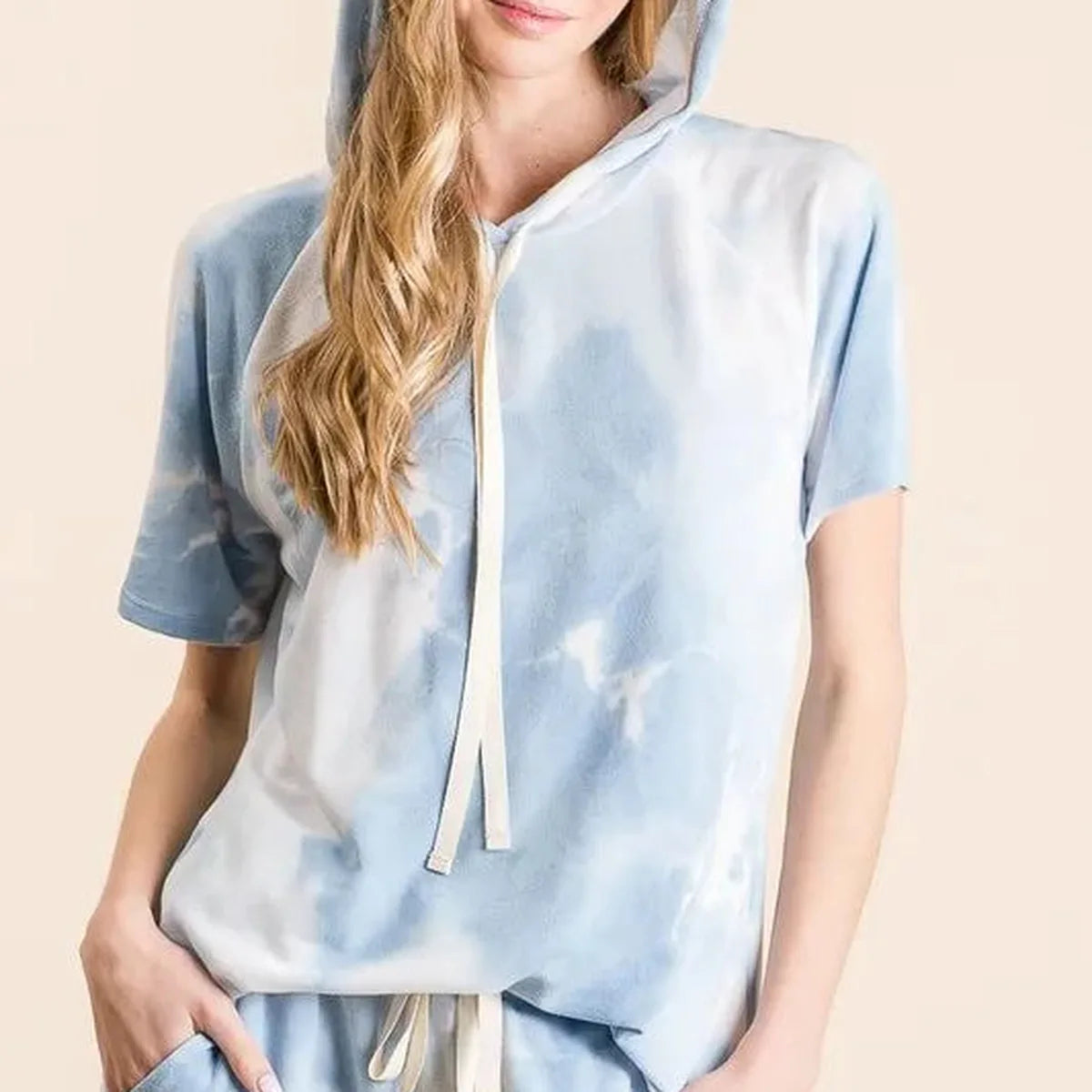 Tie Dye French Terry Hoodie Top and Bottom Set — square view — Livostyle