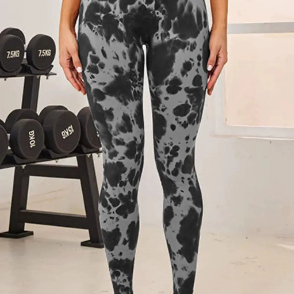 Tie-Dye High Waist Active Leggings — square view — Livostyle