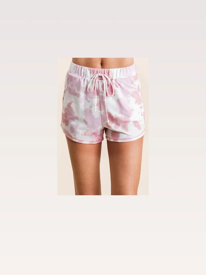 Tie Dye Print Terry Shorts With Side Pockets — styled showcase — Livostyle