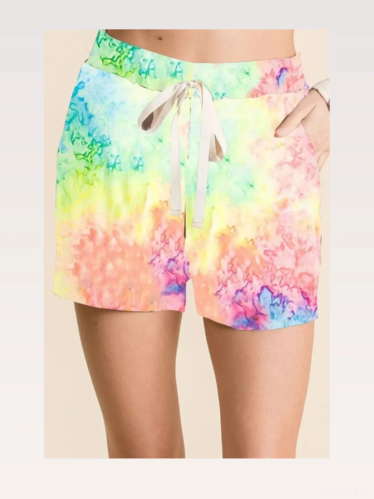 Tie Dye Soft Knit Casual Shorts — styled showcase — Livostyle