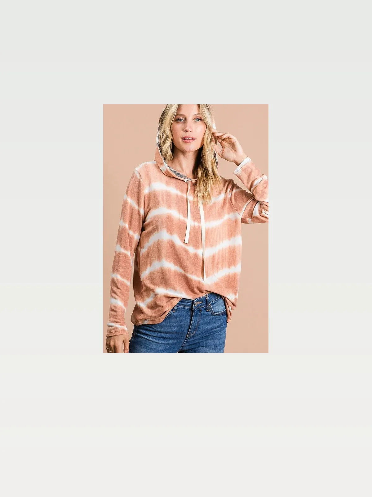 Stylish Tie-Dye & Leopard Print Terry Hoodie — styled showcase — Livostyle
