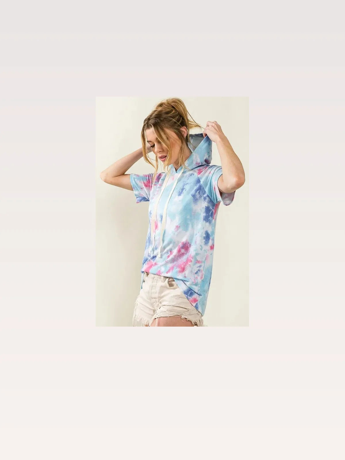 Stylish & Comfy Tie-Dye Terry Hoodie with Adjustable Drawstr — styled showcase — Livostyle
