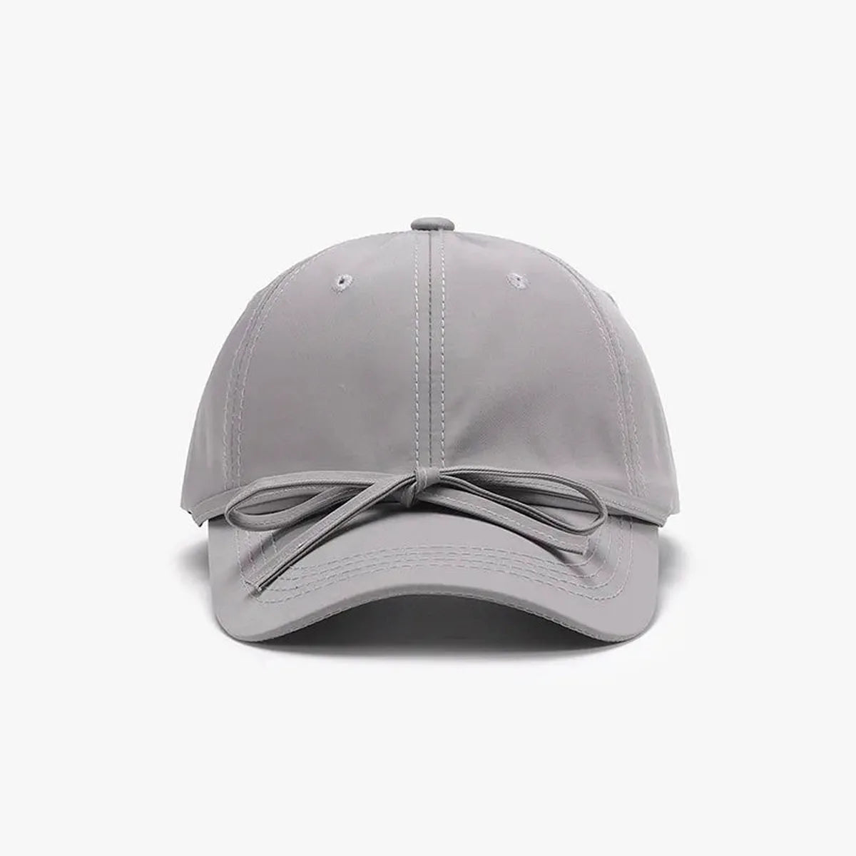 Tied Bow Cotton Baseball Cap — square view — Livostyle
