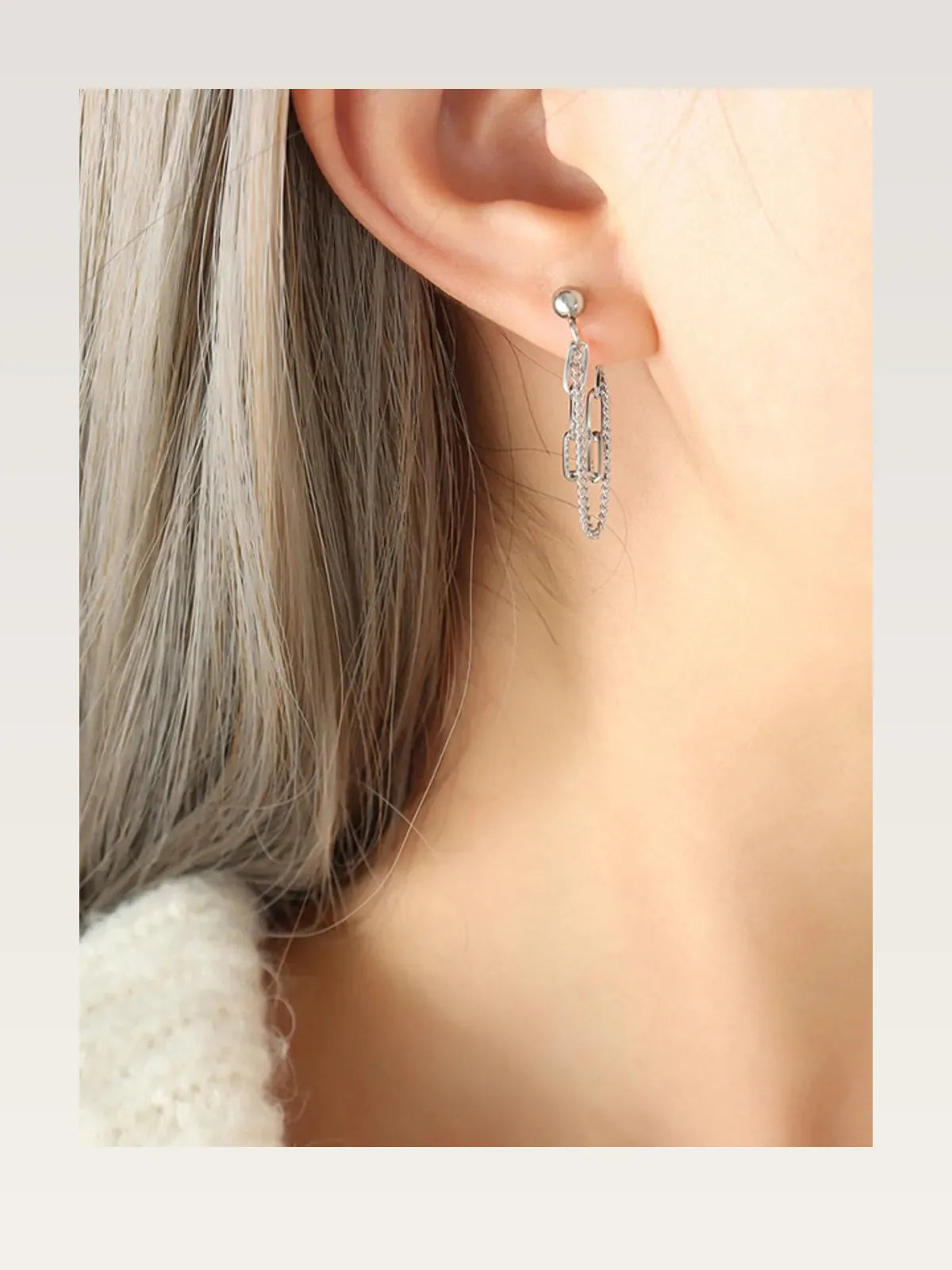 Titanium Steel Double Chain Earrings — styled showcase — Livostyle