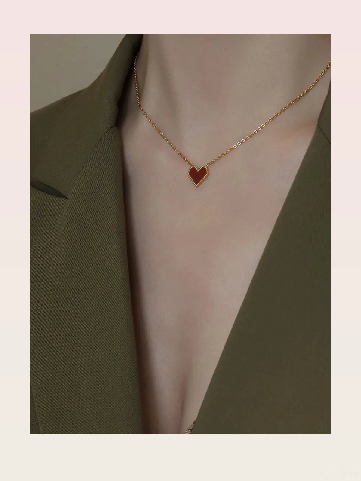 Titanium Steel Heart Necklace — styled showcase — Livostyle