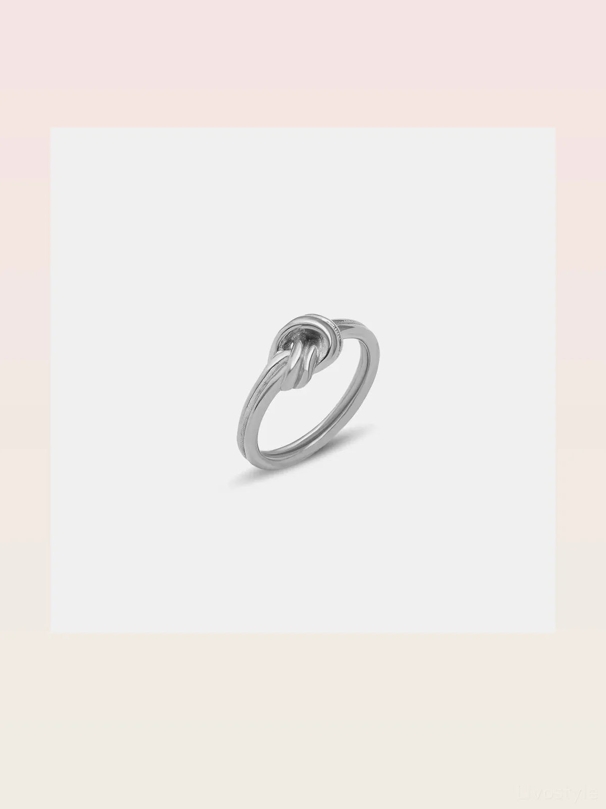 Titanium Steel Knot Ring — styled showcase — Livostyle