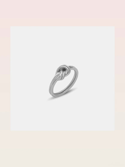 Titanium Steel Knot Ring — styled showcase — Livostyle