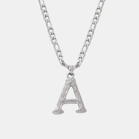 Titanium Steel Letter A Pendant Necklace — square view — Livostyle