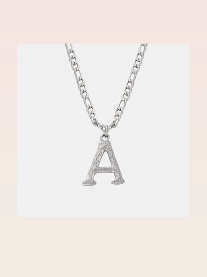 Titanium Steel Letter A Pendant Necklace — styled showcase — Livostyle