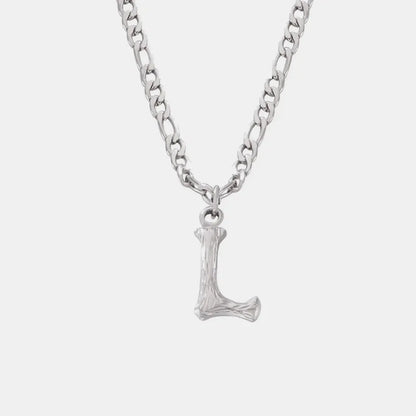 Titanium Steel Letter L Pendant Necklace — square view — Livostyle