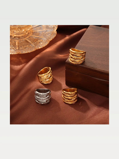 Titanium Steel Multi-Layered Ring — styled showcase — Livostyle