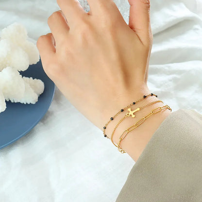 Titanium Steel Three-Layered Bracelet — square view — Livostyle