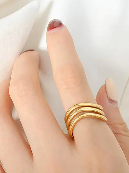 Titanium Steel Three-Layered Ring — detail view — Livostyle