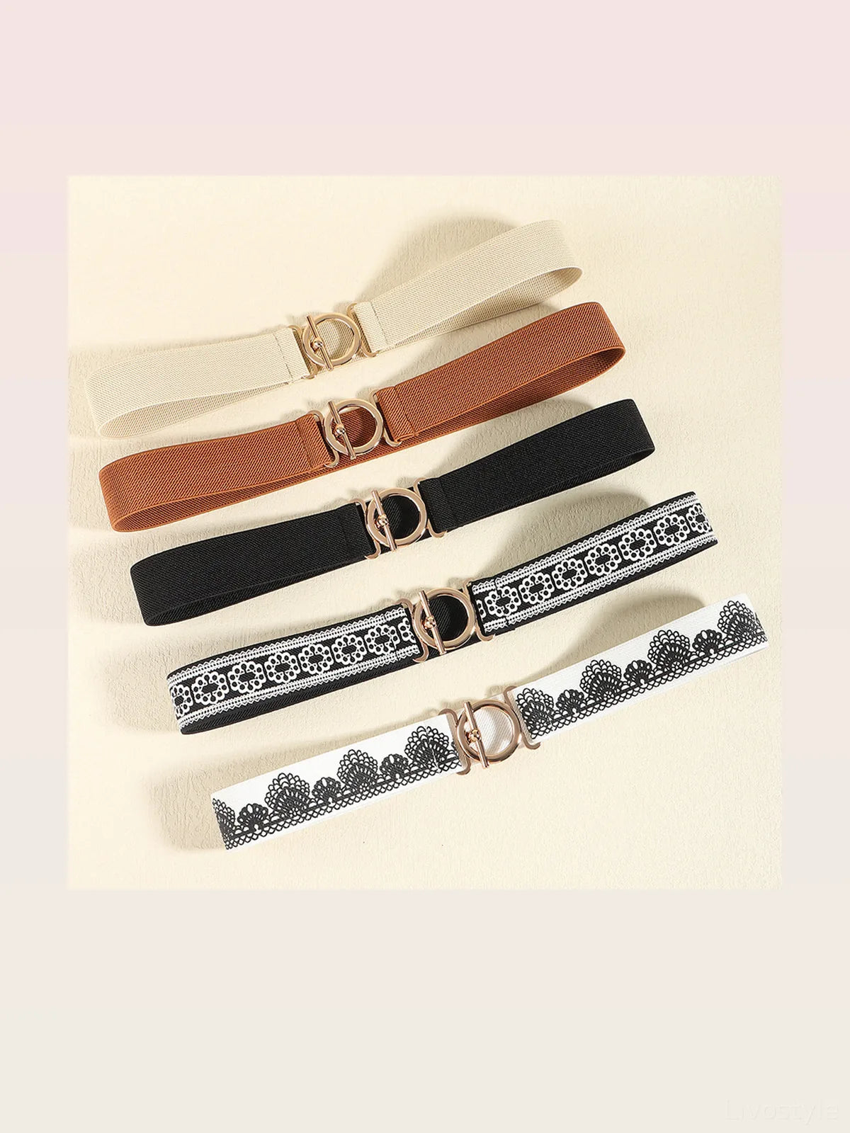 Toggle Clasp Elastic Belt — styled showcase — Livostyle