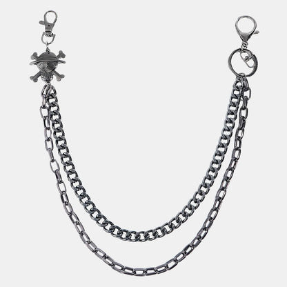 Treasure Point Shape Double Layer Alloy Belt — square view — Livostyle