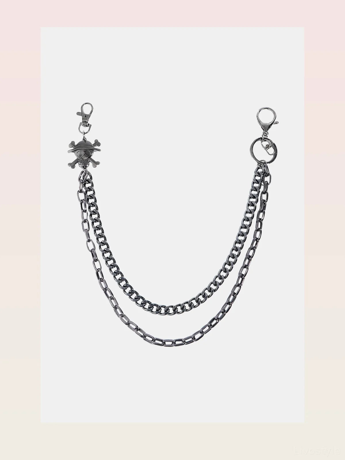 Treasure Point Shape Double Layer Alloy Belt — styled showcase — Livostyle